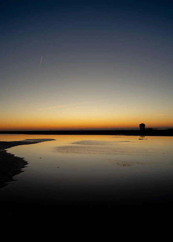 Wandbild Abendstimmung am Strand – St. Peter-Ording, zu kaufen im Bildershop Baltic | North Sea
