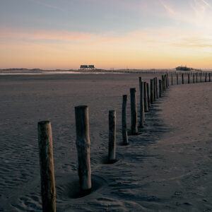 Wandbild Abendstimmung am Strand – St. Peter-Ording, zu kaufen im Bildershop Baltic | North Sea