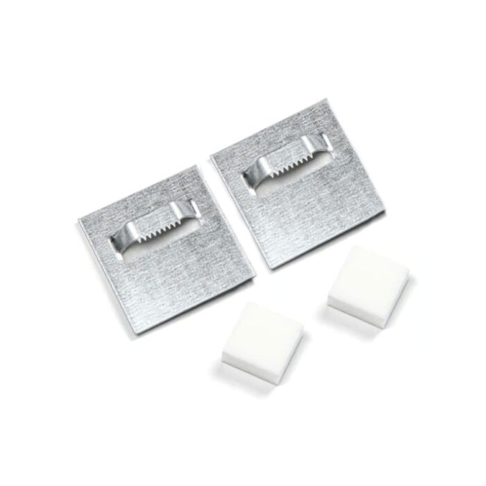 Zubehör für Bilder auf Alu-Dibond oder Acryl-Glas: Metall-Aufhänger Set S, zu kaufen im Shop