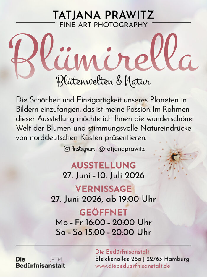 Flyer Textseite Ausstellung Bedürfnisanstalt, von Tatjana Prawitz - Fine Art Photography